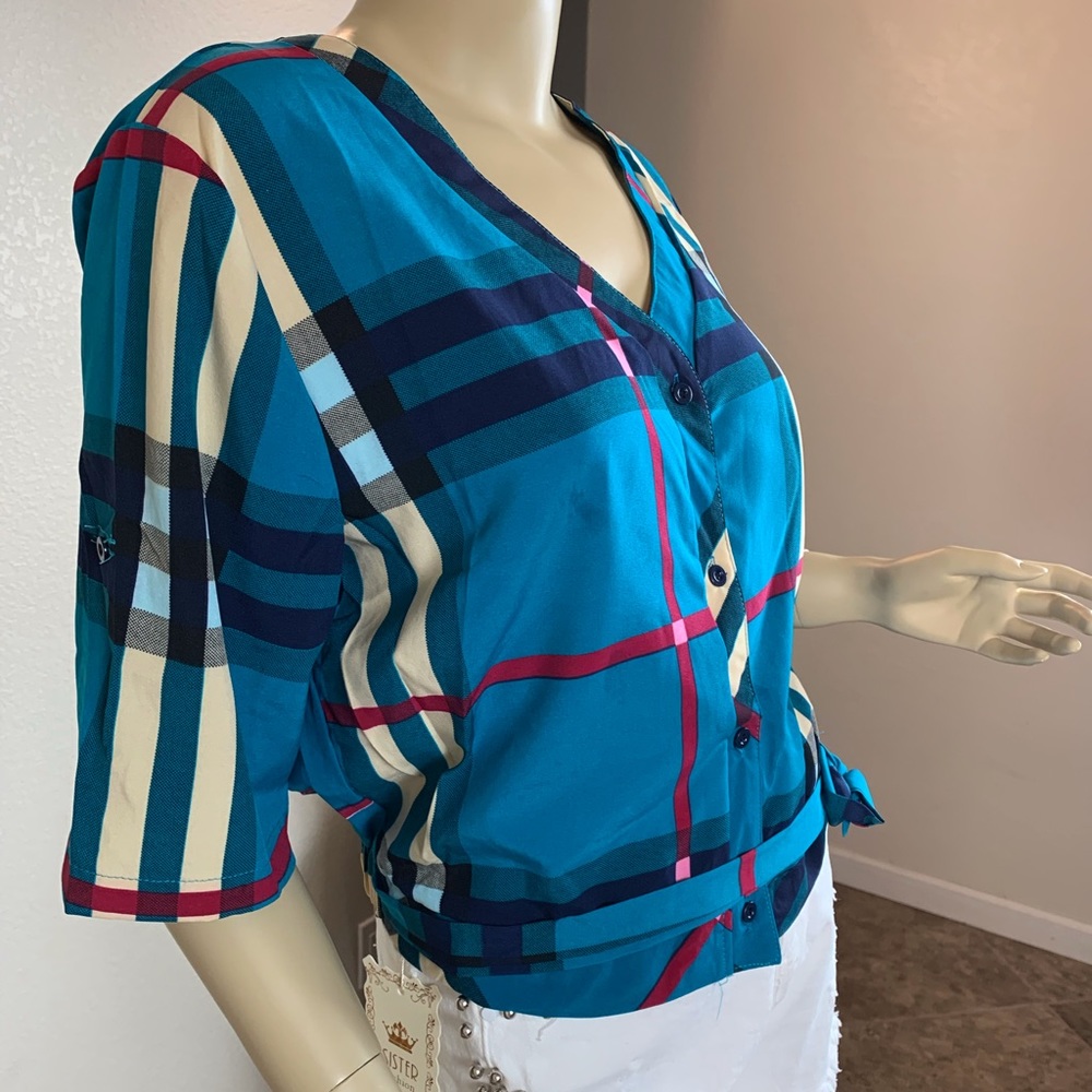Blue Button blouse - Picture 15 of 15